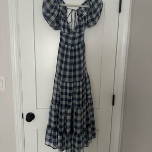 Vici Blue and White Checkered Dress